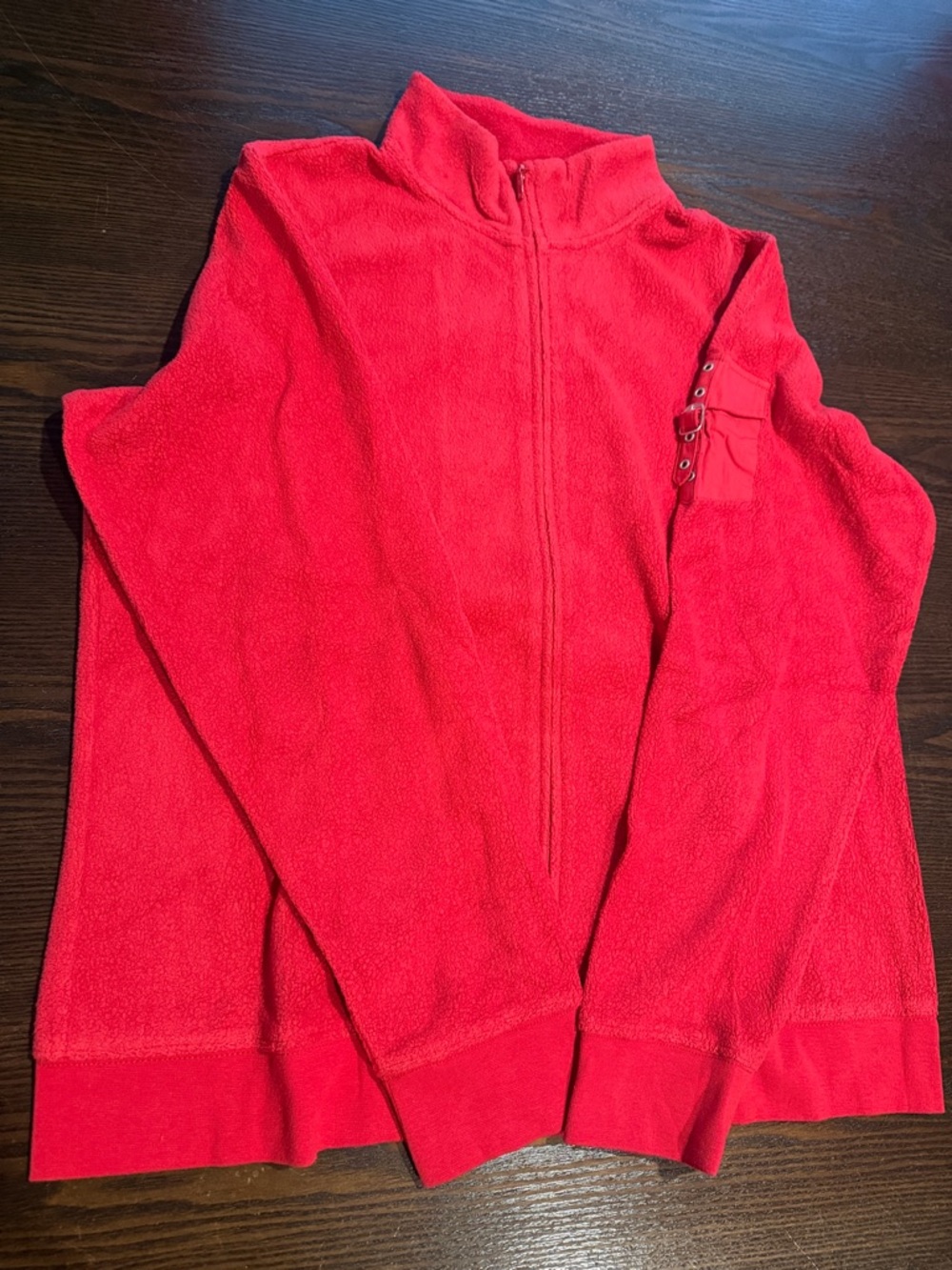 Denim&Co Bright Red Full-Zip Kids Hoodie